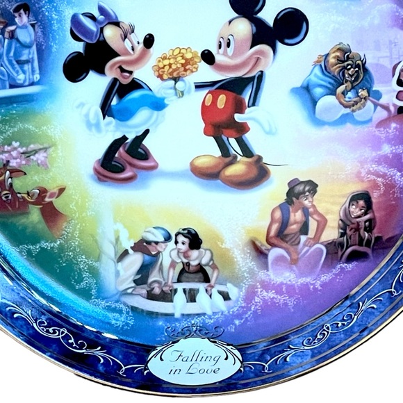 Bradford Exchange Magical Disney Moments Falling In Love Collector's Plate 3025A - Picture 5 of 9